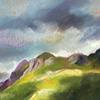 "Wandering in the Langdales". Featured on a calendar, an art print and a greeting card. Original drawing also available.
